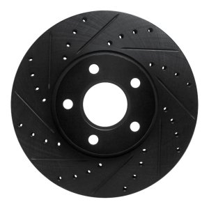 Ford Transit Connect Brake Rotor (1) - Front Left - R1 Concepts - Drilled & Slotted - Black - `10-`13